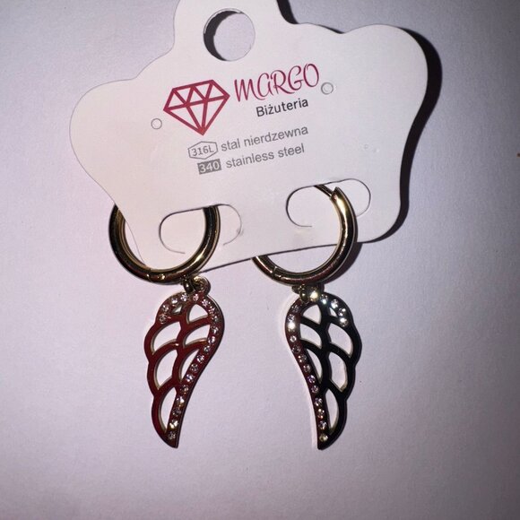 Margo women earrings -stainless steel - WINGS - Picture 1 of 2